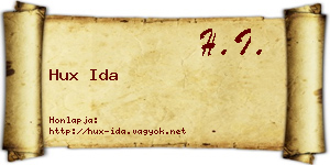 Hux Ida névjegykártya