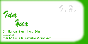 ida hux business card